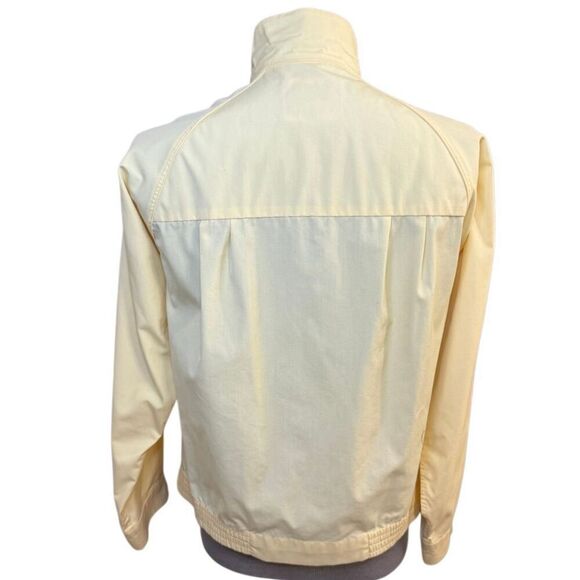 London Fog Men’s Vintage Butter Yellow Windbreaker Sz. 40 Zip Up 2-Button Collar - Picture 7 of 11